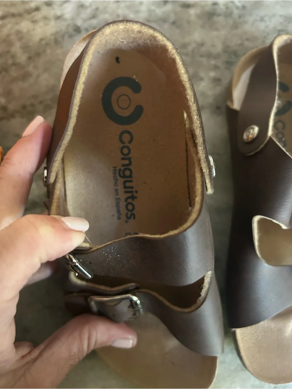 Conguitos Child Brown Double-Buckle Sandals size 29